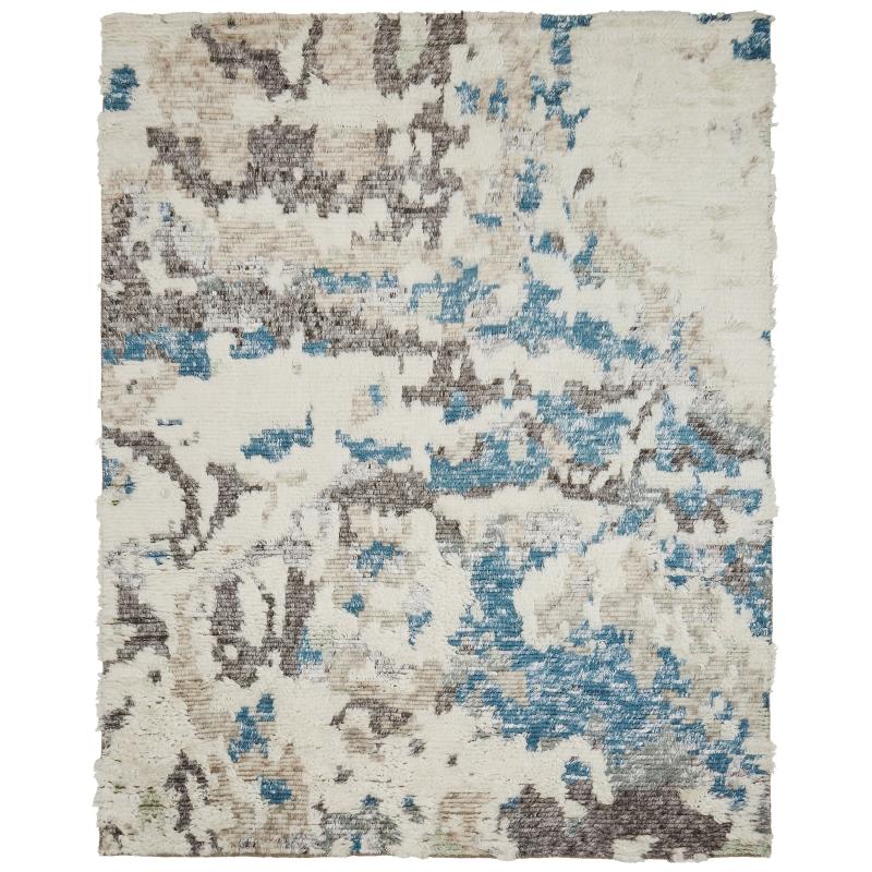 Area Rugs |  Abstract Shag Blue/White Area Rug Area Rugs Area Rugs