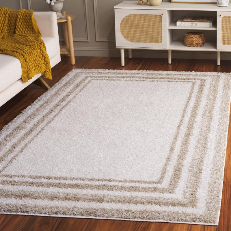 Area Rugs |  Border & Stripe Shag Rigoberta Modern 1.4-inch Thick Area Rugs Area Rugs