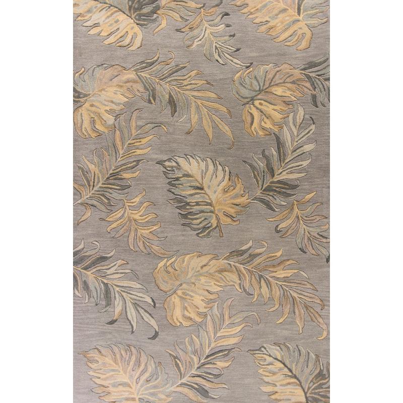 Area Rugs |  Camila Casual Grey Tropical Hand-tufted Wool Area Rug Area Rugs Area Rugs