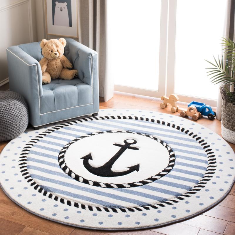 Area Rugs |  Carousel Kids Sybill Nautical Anchor Rug Area Rugs Area Rugs