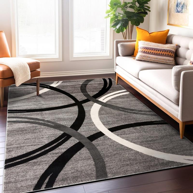 Area Rugs |  Contemporary Abstract Circles Design Area Rug Area Rugs Area Rugs