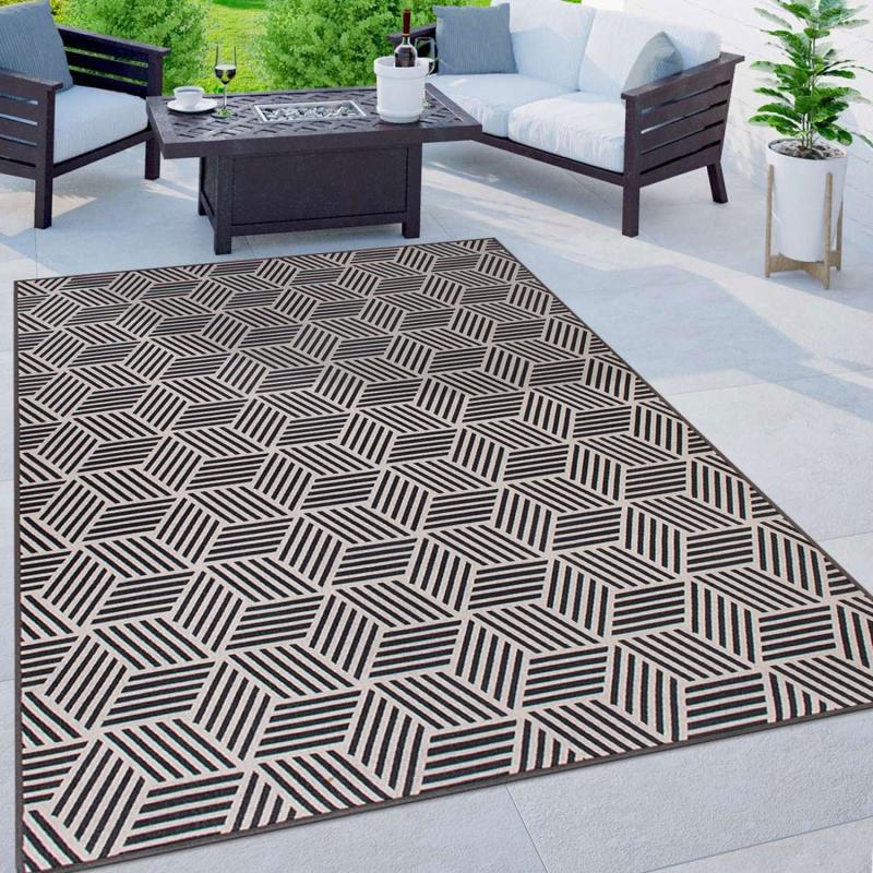 Area Rugs |  Contemporary Geometric Cubes Indoor/Outdoor Area Rug Area Rugs Area Rugs