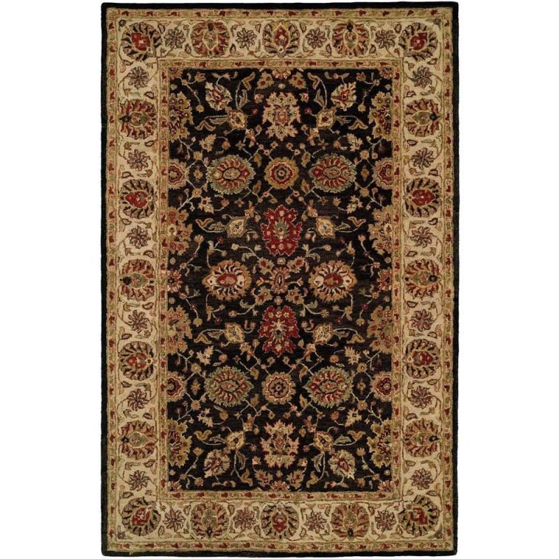 Area Rugs |  Empire Black/Ivory Wool Hand-tufted Area Rug Area Rugs Area Rugs