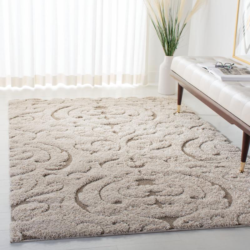 Area Rugs |  Florida Shag Semire Damask 1.2-inch Thick Rug Area Rugs Area Rugs