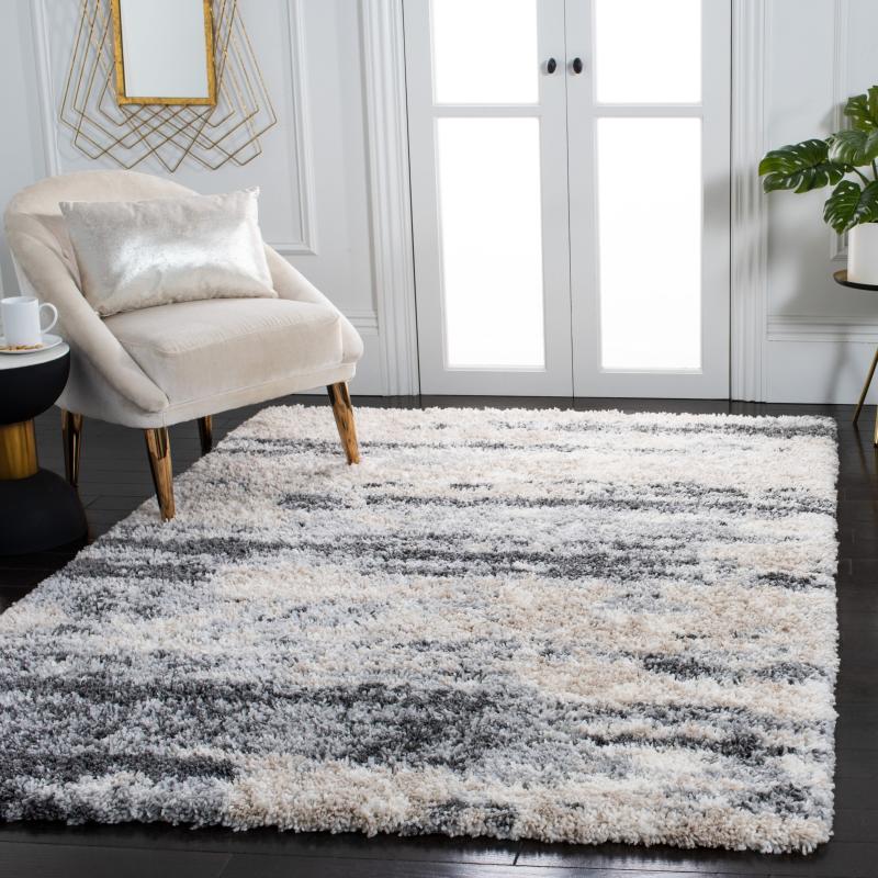 Area Rugs |  Fontana Shag Angeliene Modern Abstract 2-inch Thick Rug Area Rugs Area Rugs