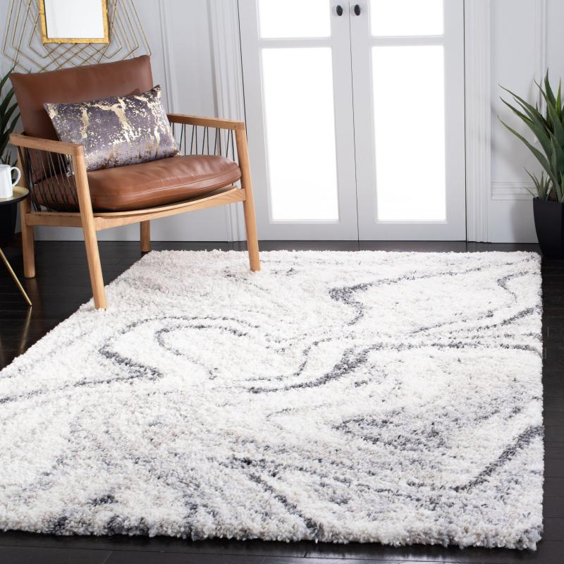 Area Rugs |  Fontana Shag Zviya Modern Abstract 2-inch Thick Rug Area Rugs Area Rugs