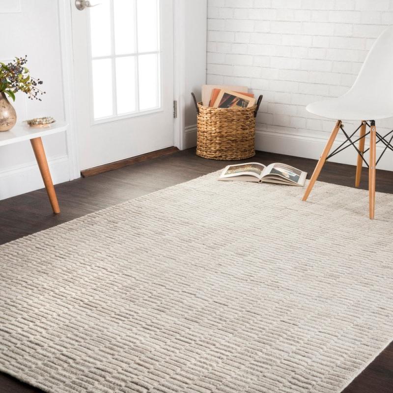 Area Rugs |  Franklin Farmhouse Hand-Loomed 100% Undyed Wool Area Rug Area Rugs Area Rugs