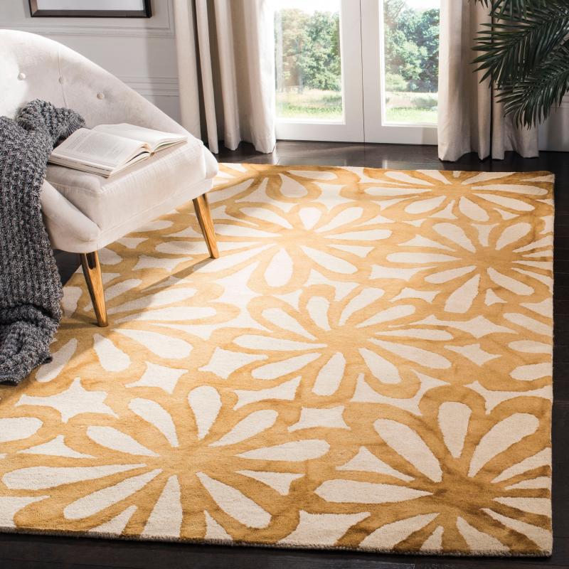 Area Rugs |  Handmade Dip Dye Maze Floral Watercolor Wool Rug Area Rugs Area Rugs