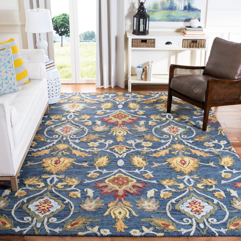 Area Rugs |  Handmade Marietje Blossom French Country Wool Area Rug Area Rugs Area Rugs