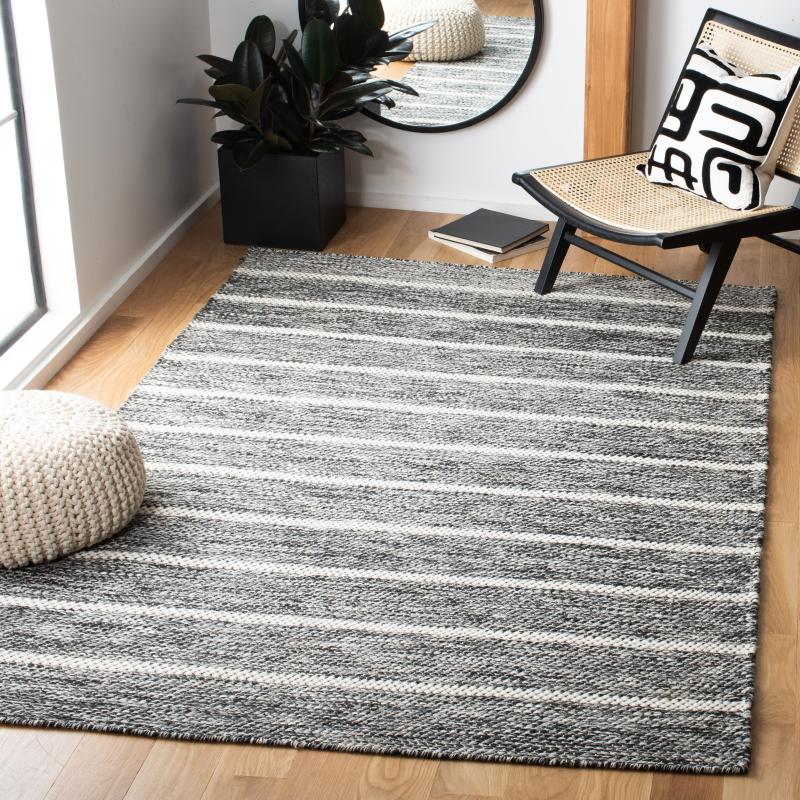 Area Rugs |  Handmade Vermont Misti Stripe Wool Rug Area Rugs Area Rugs