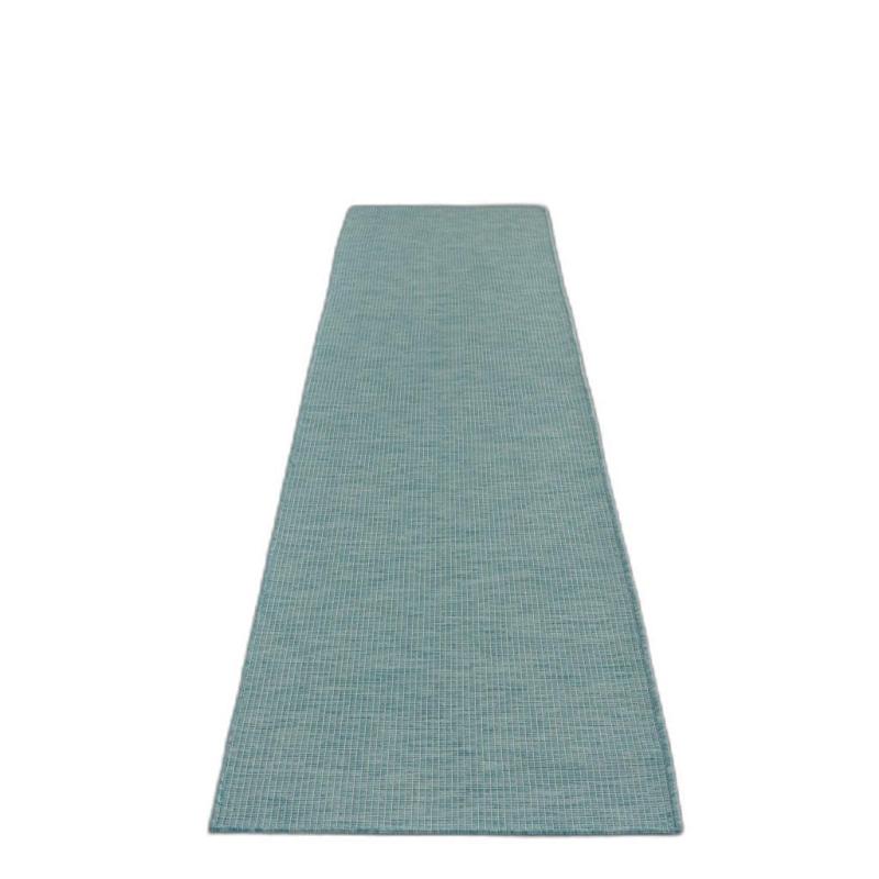 Area Rugs |  HomeRoots 10′ Aqua Power Loom Runner Rug – 10′ Runner Area Rugs Area Rugs