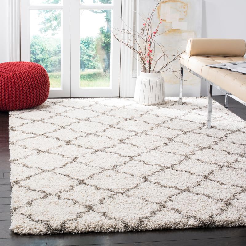 Area Rugs |  Hudson Shag Jeryl Glam Trellis 2-inch Area Rug Area Rugs Area Rugs