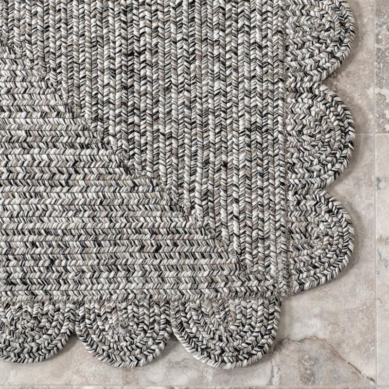 Area Rugs |  Idina Casual Scalloped Indoor/Outdoor Area Rug Area Rugs Area Rugs