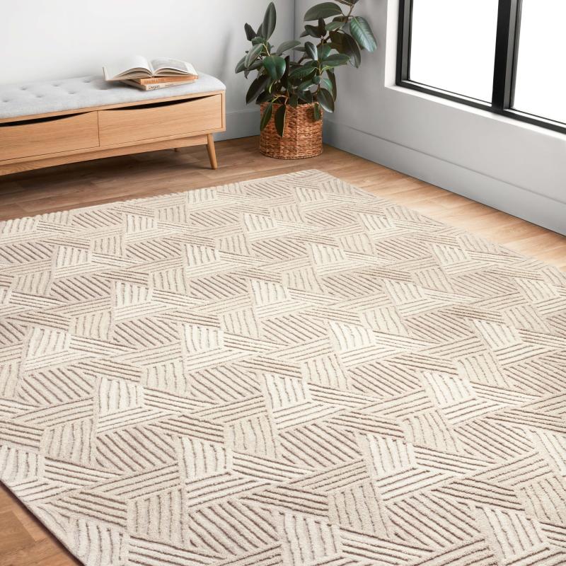 Area Rugs |  Kanarra Hand-Tufted Geometric Modern Wool Area Rug Area Rugs Area Rugs