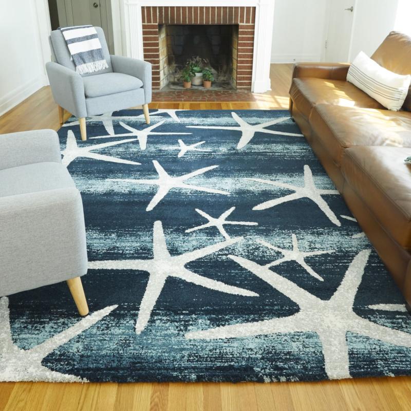 Area Rugs |  Martin Coastal Starfish Stripe Area Rug Area Rugs Area Rugs