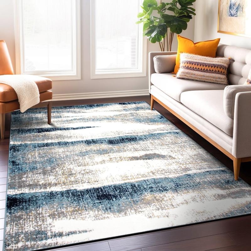 Area Rugs |  Modern Abstract Waves Area Rug Area Rugs Area Rugs