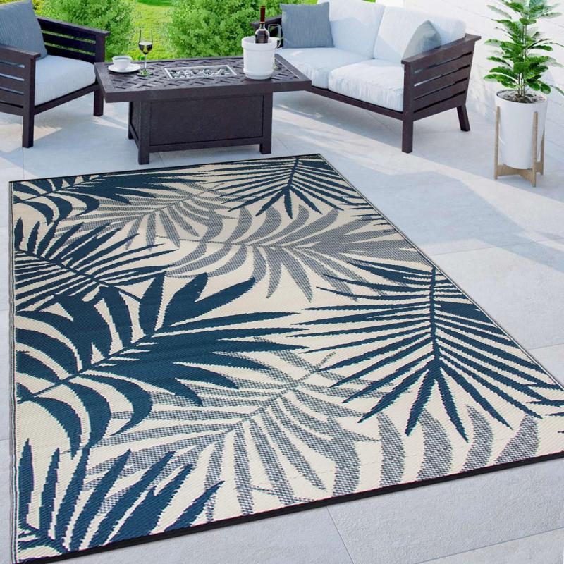 Area Rugs |  Modern Floral Reversible Plastic Outdoor Rugs Area Rugs Area Rugs