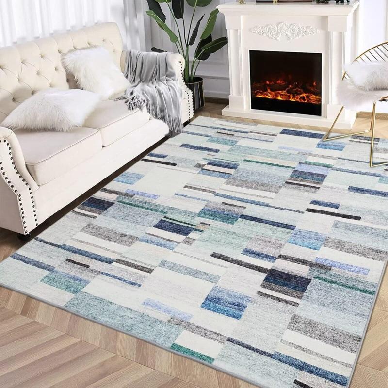 Area Rugs |  Modern Rug 9×12 Washable Area Rug for Living Room Abstract Geometric Area Rugs for Bedroom Farmhouse Large Carpet – 9*12ft Area Rugs Area Rugs