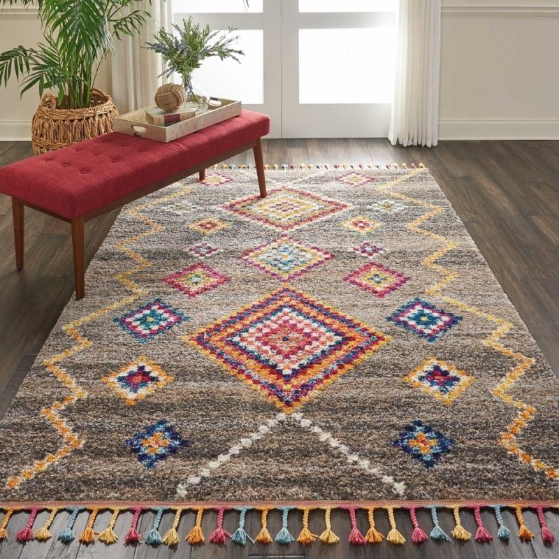 Area Rugs |  Moroccan Casbah Boho Geometric Tassel Area Rug Area Rugs Area Rugs