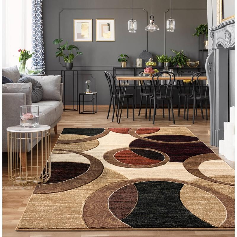 Area Rugs |  Orelsi Collection Abstract Geometric Circles Area Rug Area Rugs Area Rugs