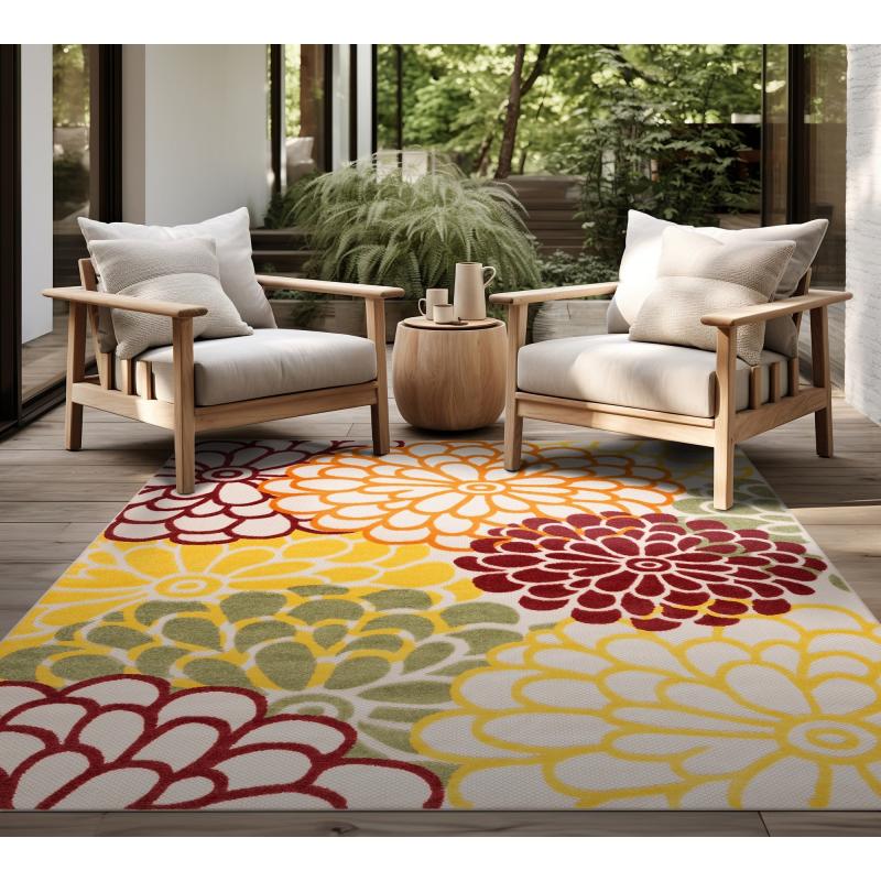 Area Rugs |  Origin Coastal Floral Indoor/Outdoor Area Rug Area Rugs Area Rugs