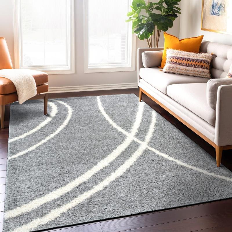 Area Rugs |  Rampart Soft Stripe Indoor Shag Area Rug Area Rugs Area Rugs