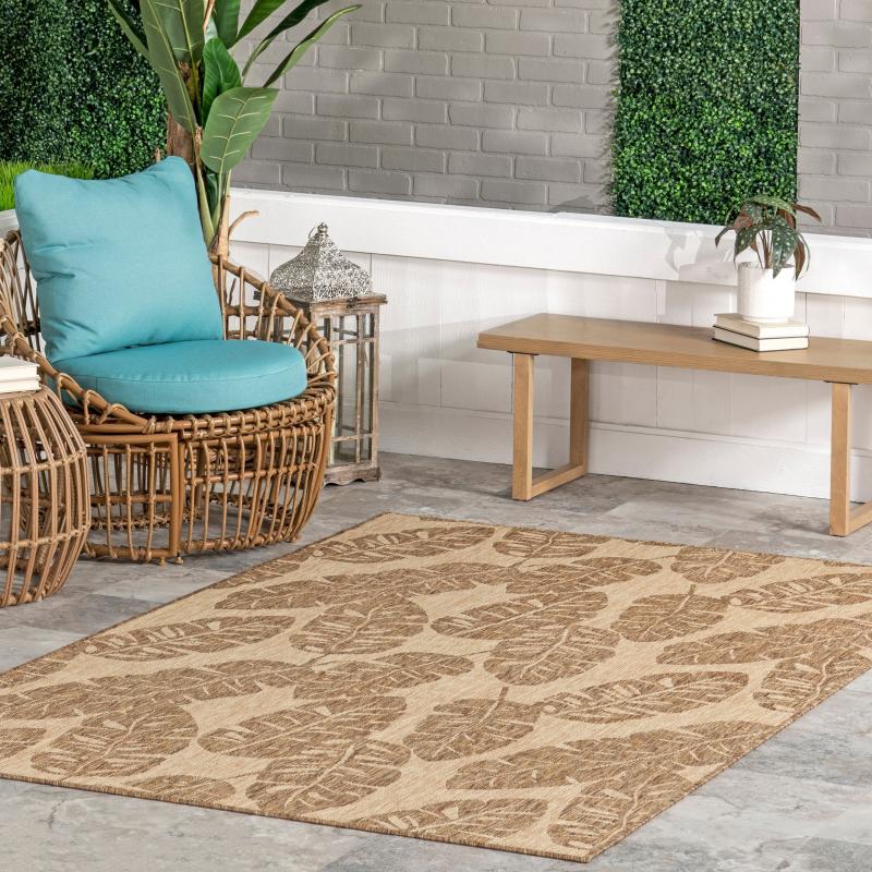 Area Rugs |  Renae Casual Leaves Indoor/Outdoor Area Rug Area Rugs Area Rugs