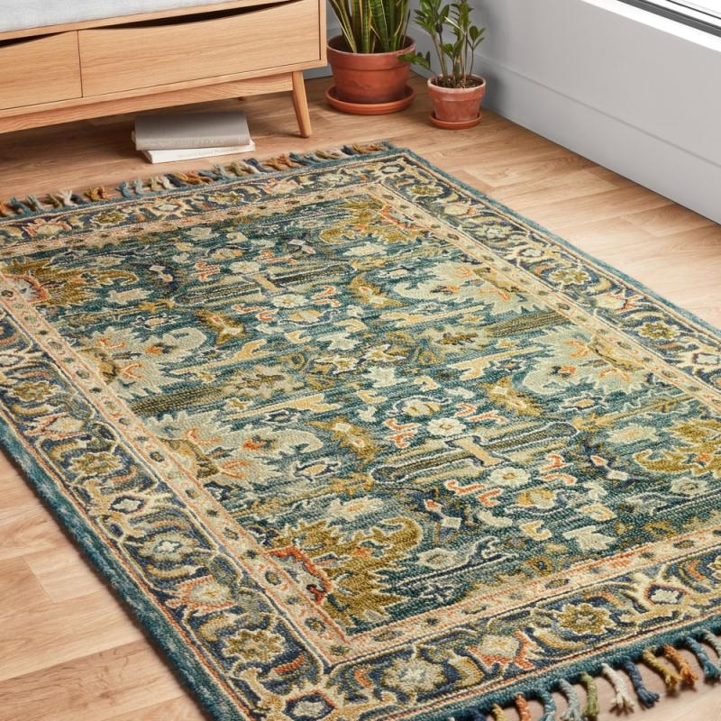 Area Rugs |  Sahara Ocean Boho Hand-Hooked Area Rug Area Rugs Area Rugs