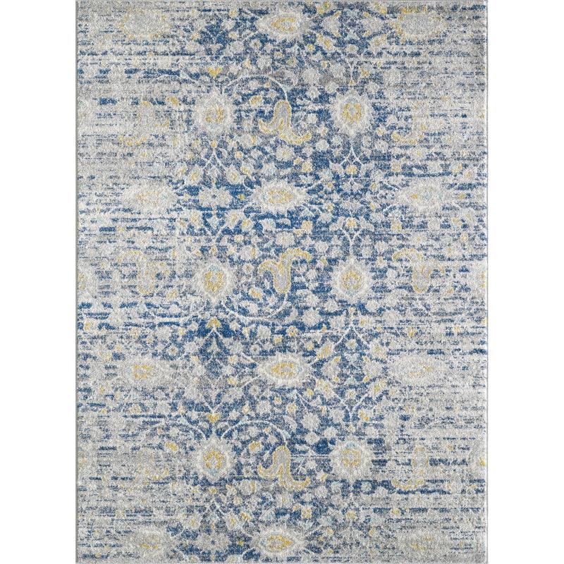 Area Rugs |  Spirited Mid-Century Distressed Floral Area Rug Area Rugs Area Rugs