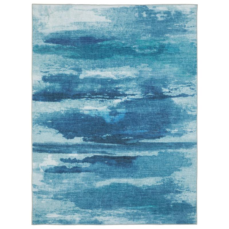 Area Rugs |  Sunderland Abstract Sky Washable Blue/ Ivory Area Rug Area Rugs Area Rugs