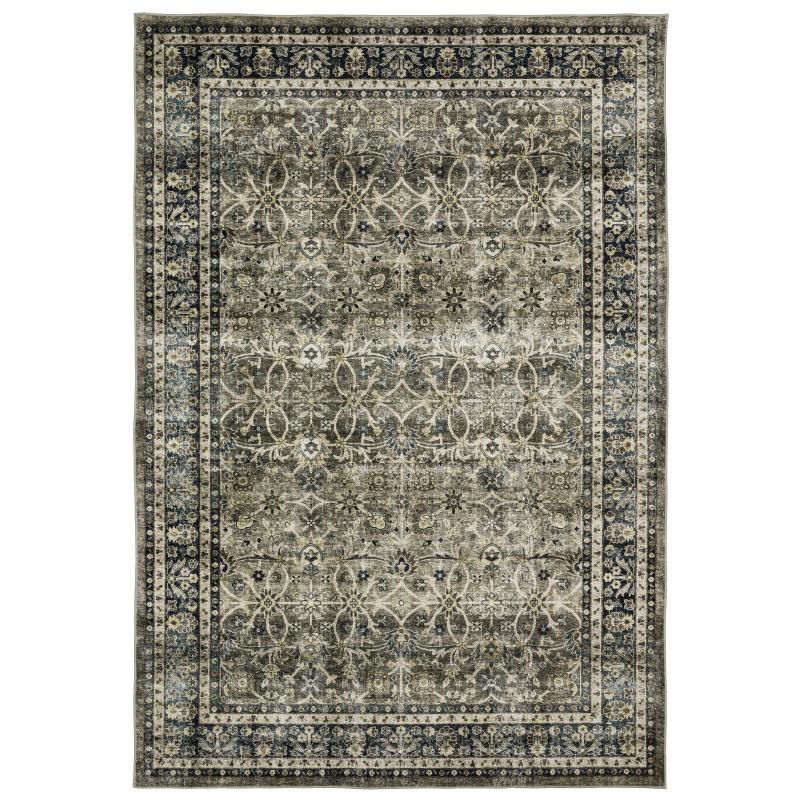 Area Rugs |  Sunderland Faded Traditional Machine Washable Navy/Gray Rug Mat Area Rugs Area Rugs