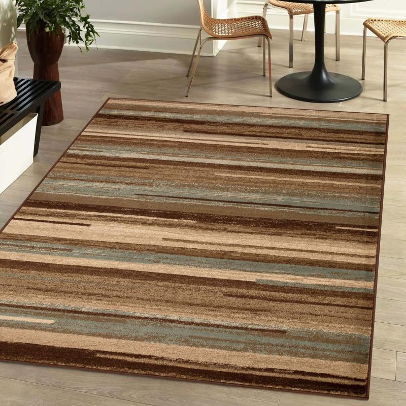 Area Rugs |  Superior Stripes Abstract Lines Power-Loomed Indoor Area Rug Area Rugs Area Rugs