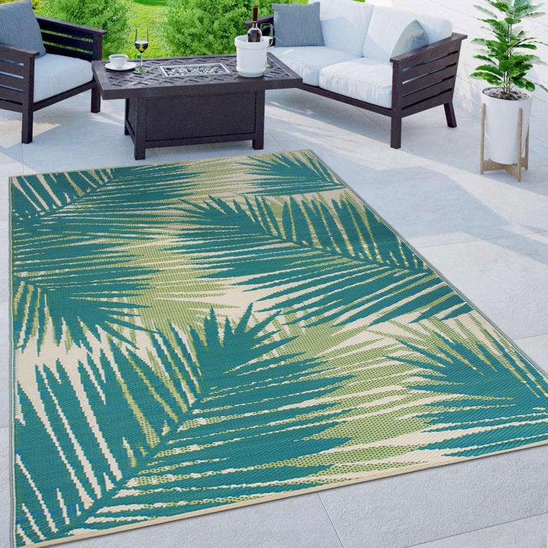 Area Rugs |  Tropical Floral Reversible Plastic Outdoor Rugs Area Rugs Area Rugs