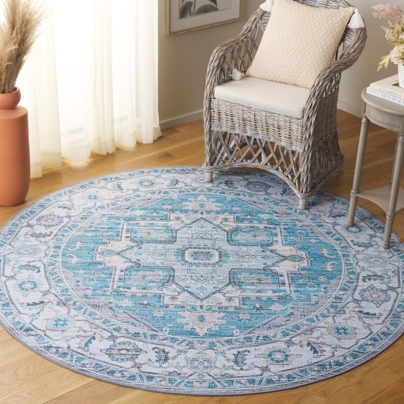 Area Rugs |  Tucson Ava Machine Washable Slip Resistant Shabby Chic Area Rugs Area Rugs