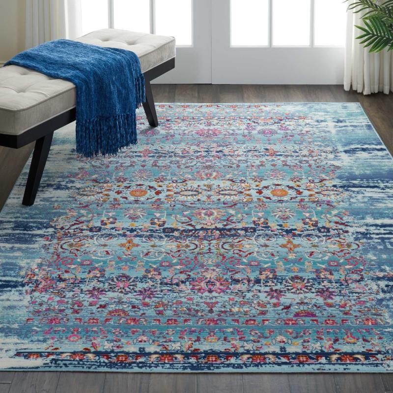 Area Rugs |  Vintage Kashan Distressed Medallion Area Rug Area Rugs Area Rugs