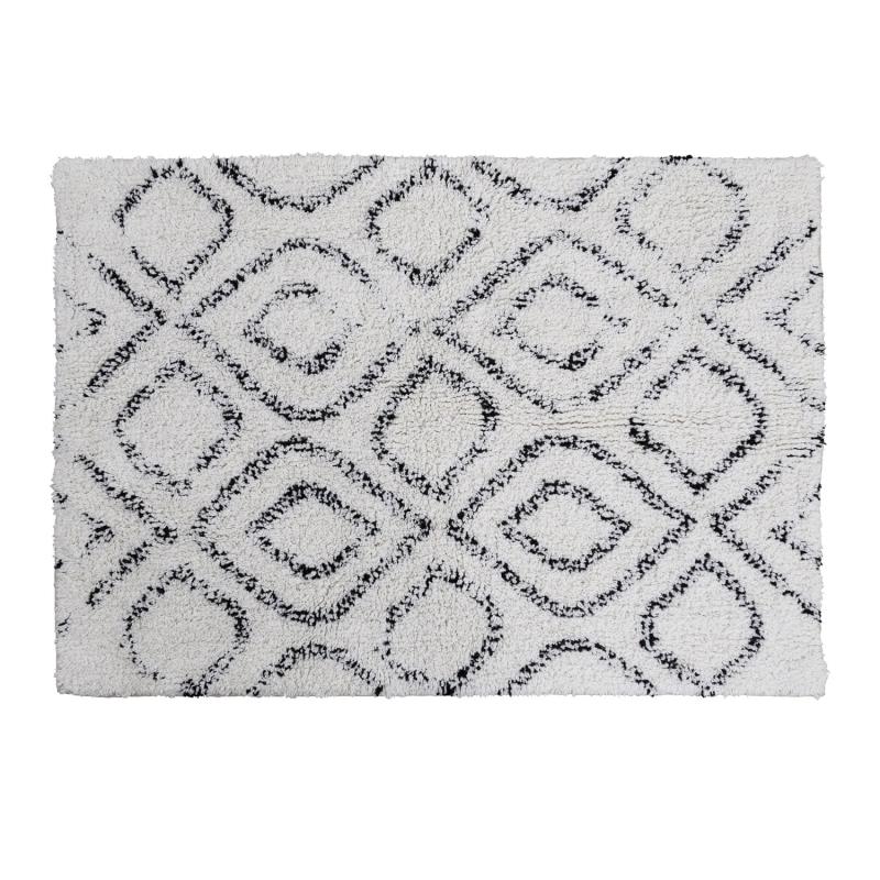 Bathroom Rugs and Bath Mats |  Cotton Tufted Bath Mat with Diamond Pattern Bathroom Rugs & Bath Mats Bathroom Rugs & Bath Mats