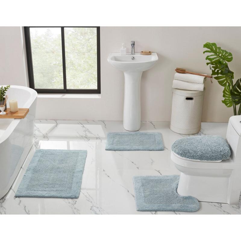 Bathroom Rugs and Bath Mats |  Edge Collection 100% Cotton Reversible tufted Bath Rug Bathroom Rugs & Bath Mats Bathroom Rugs & Bath Mats