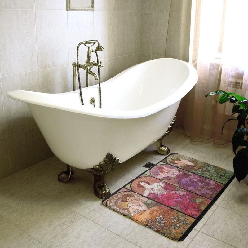 Bathroom Rugs and Bath Mats |  Mucha Four Gemstones Bath Mat Bathroom Rugs & Bath Mats Bathroom Rugs & Bath Mats