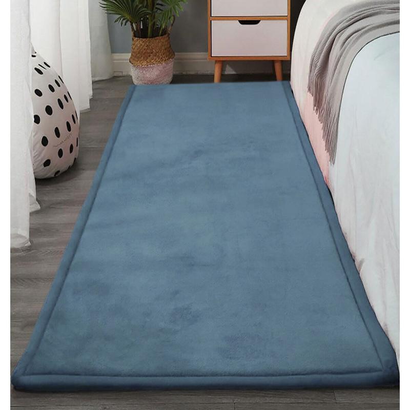 Kids Rugs |  25″x93″ Light Blue Non-Slip Soft Plush Memory Foam Long Runner Rug – 25″ x 93″ Kids Rugs Kids Rugs