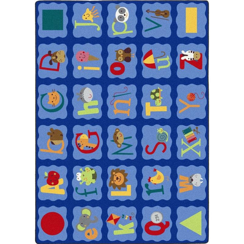 Kids Rugs |  Alphabet Blues Multi Educational Nylon Area Rug Kids Rugs Kids Rugs