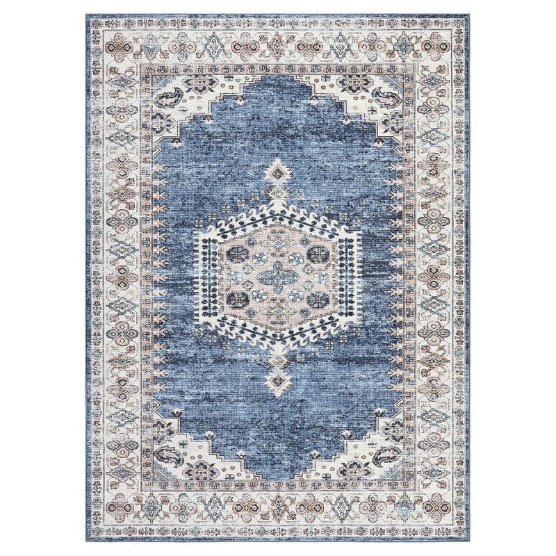 Kids Rugs |  Area Rugs for Living Room Bedroom Boho Rug Vintage Floral Distressed Throw Rug Kids Rugs Kids Rugs