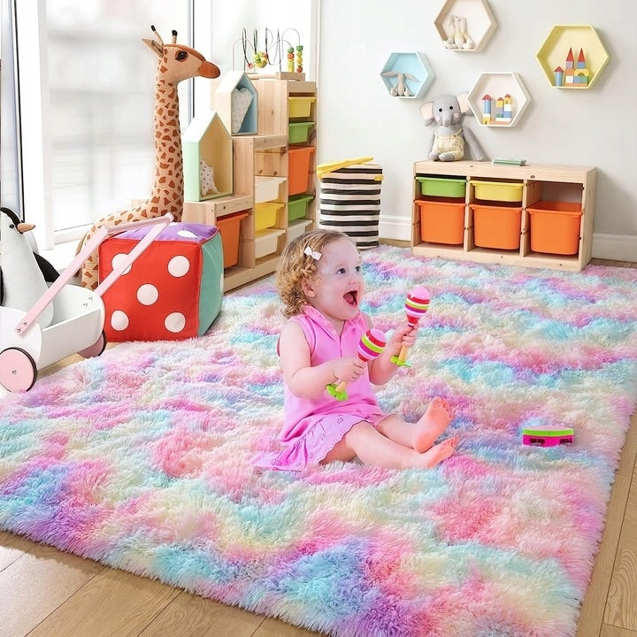 Kids Rugs |  Comfortable Nursery Area Rugs for Kids, Tie-Dye Home Carpets for Baby Boys Girls Kids Rugs Kids Rugs