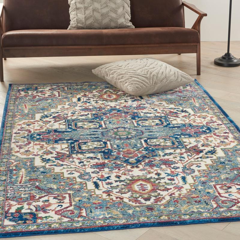 Kids Rugs |  Global Vintage Traditional Persian Vintage Area Rug Kids Rugs Ivory/Navy