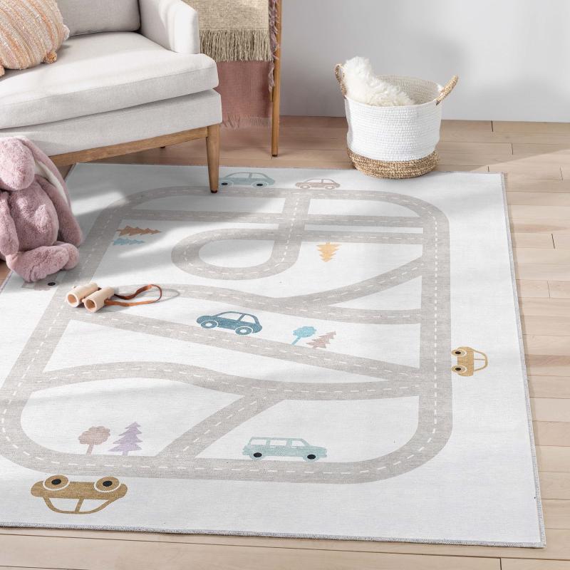 Kids Rugs |  Kids Rugs Playful Roads Modern Machine Washable Area Rug Kids Rugs Kids Rugs