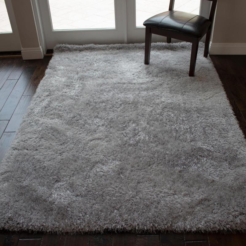 Kids Rugs |  Romance Collection 1-inch Pile Large Shag Area Rug Silver Light Gray Kids Rugs Kids Rugs