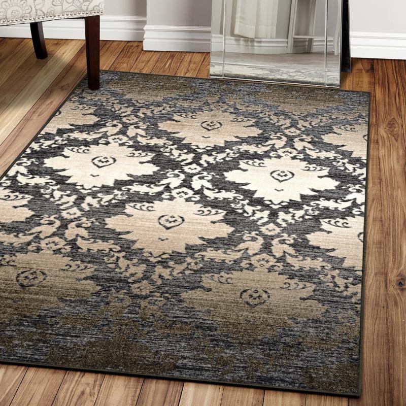 Kids Rugs |  Superior Geneva Medallion Scroll Non-Slip Washable Indoor Runner or Area Rug Kids Rugs Kids Rugs