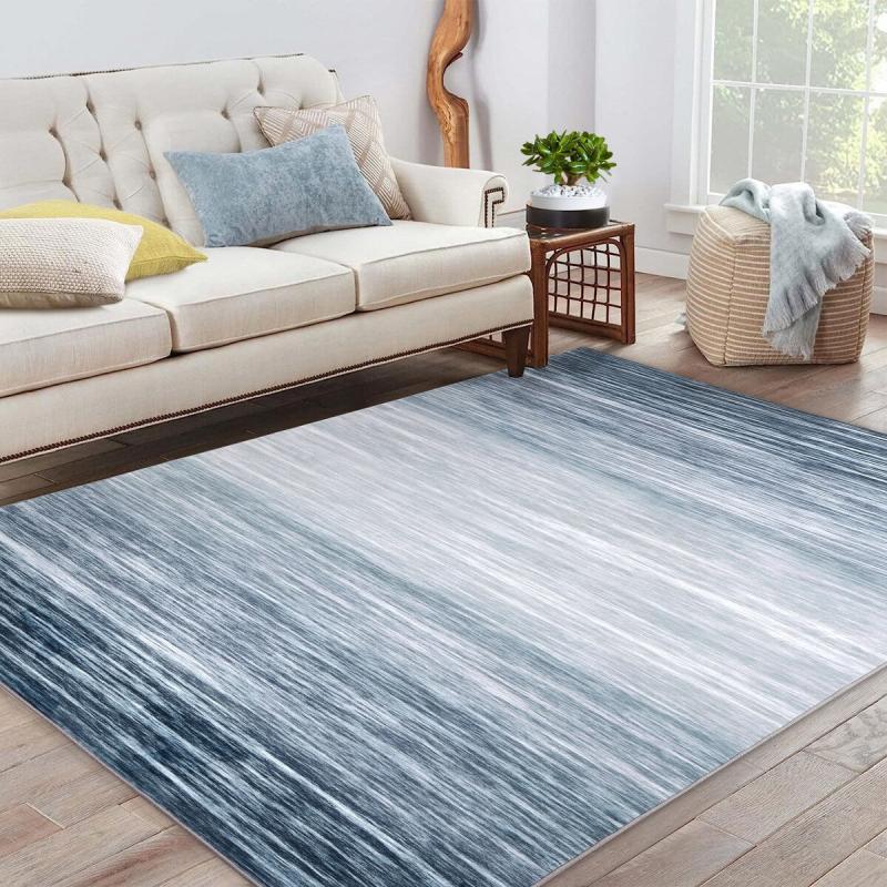 Kids Rugs |  Whizmax Modern Abstract Disdressed Area Rug for Bedroom Living Room Kids Rugs Blue