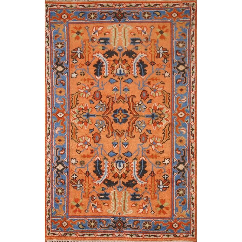 One-of-a-Kind Rugs |  Floral Heriz Serapi Oriental Area Rug Hand-Knotted Wool Carpet – 3’2″x 5’1″ One-of-a-Kind Rugs One-of-a-Kind Rugs