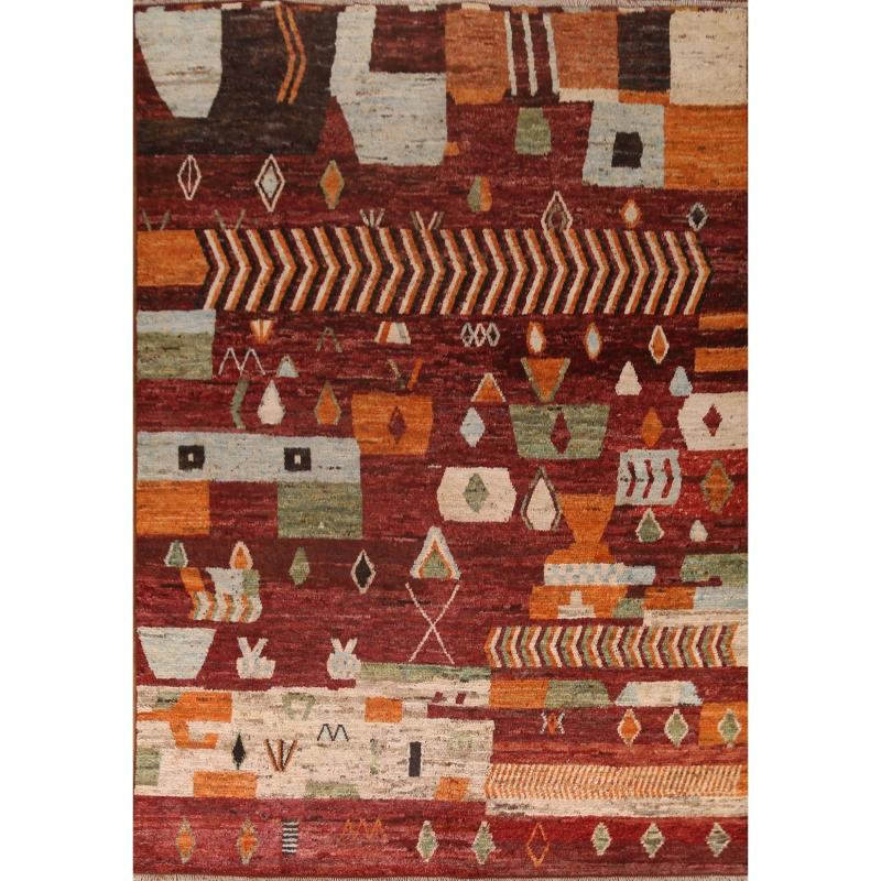 One-of-a-Kind Rugs |  Geometric Tribal Moroccan Oriental Wool Area Rug Hand-knotted Carpet – 9’9″ x 12’0″ One-of-a-Kind Rugs One-of-a-Kind Rugs