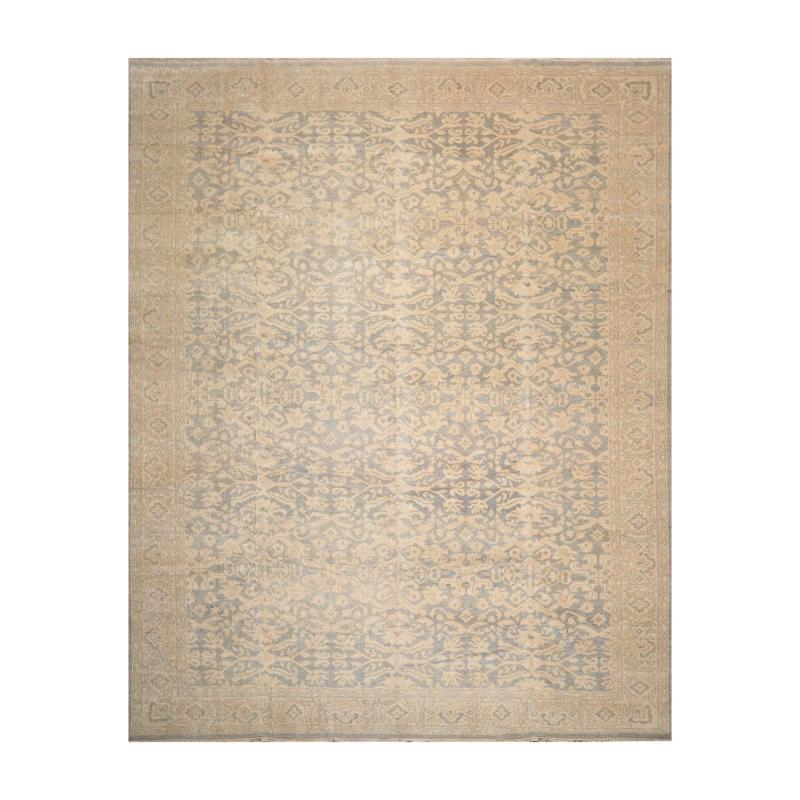 One-of-a-Kind Rugs |  Hand Knotted Antique Reproduction Wool Traditional Oriental Rug(10×14) – 10′ x 14′ One-of-a-Kind Rugs Beige